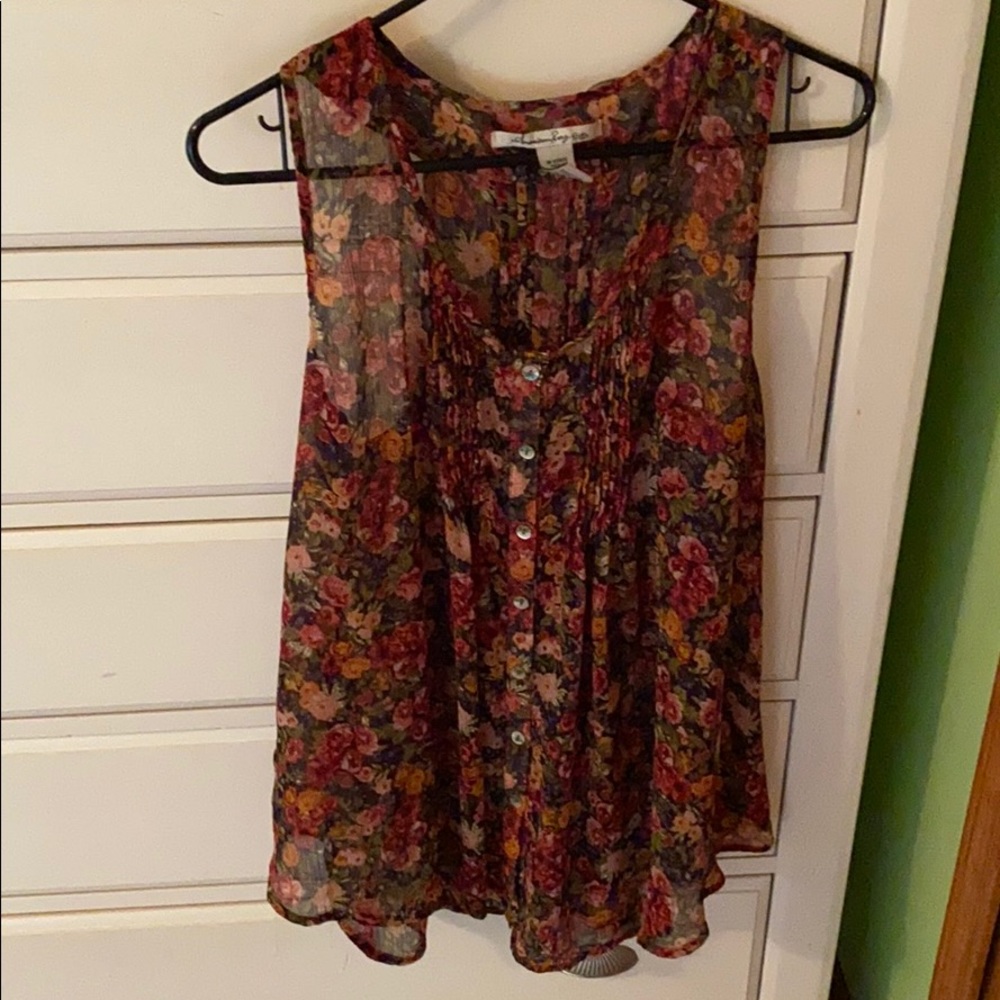 Floral button up shirt